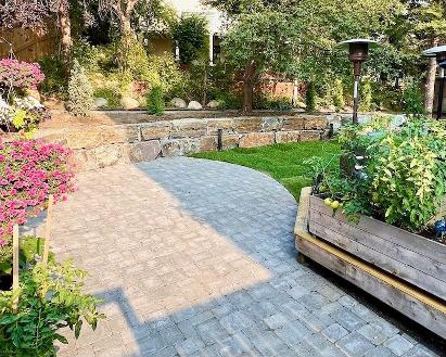 Rock Retaining Wall Installation