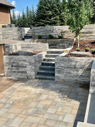 Natural Stone Retaining Wall