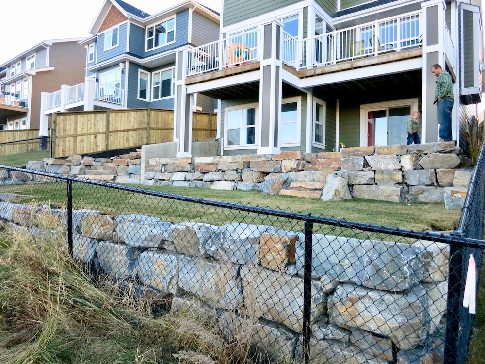 Natural Stone Retaining Wall